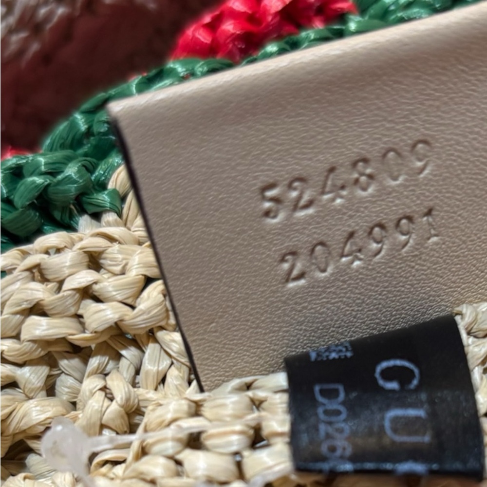 Gucci Web Crossbody Raffia Bag - Picture 5 of 6